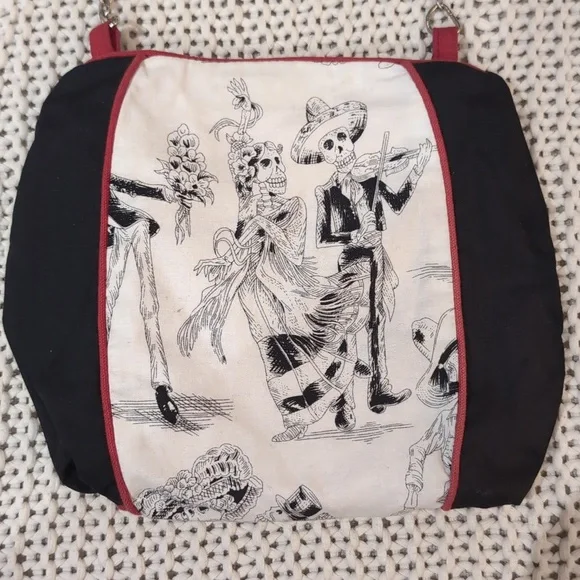 Handmade Día de los muertos purse - Picture 5 of 7